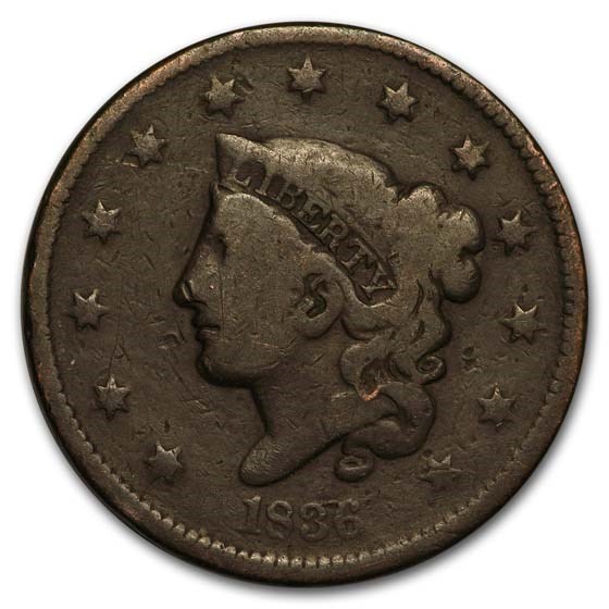 1836 Large Cent VG