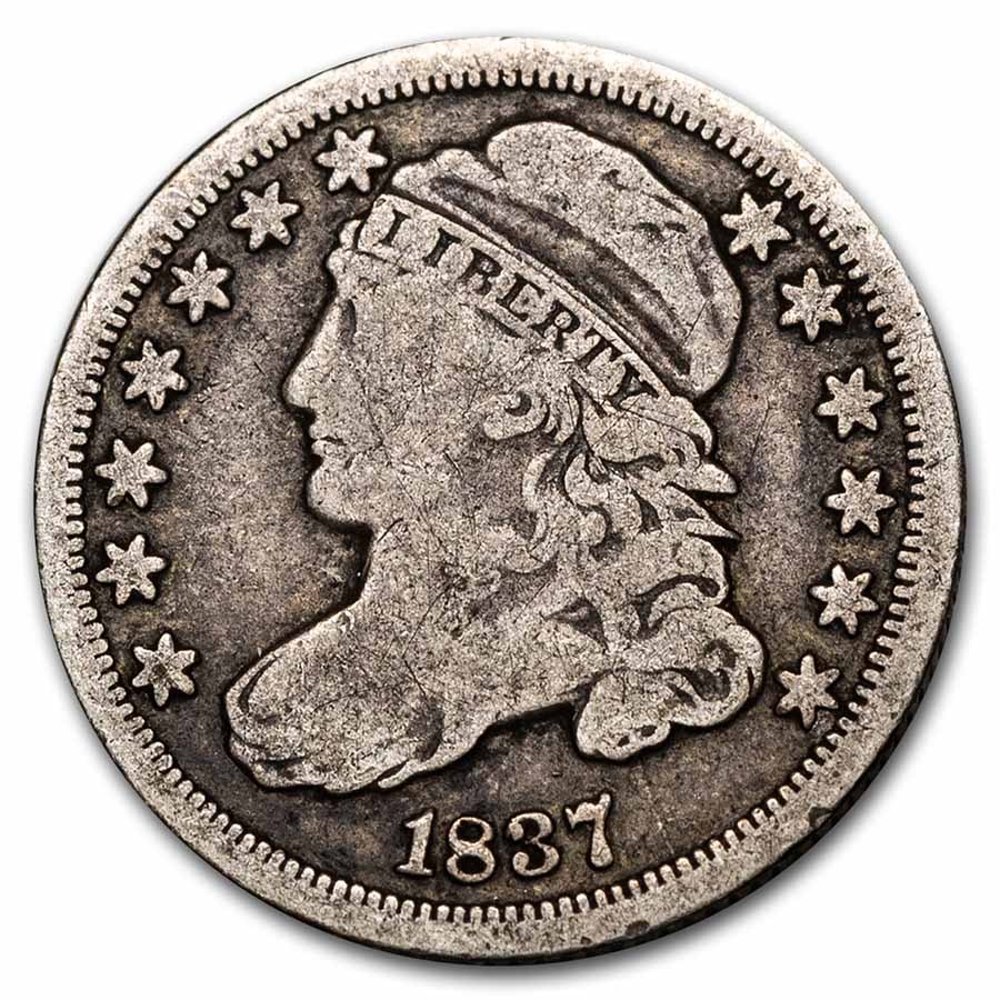 1837 Capped Bust Dime Fine