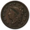 1837 Large Cent Plain Cord, Sm Letters Fine