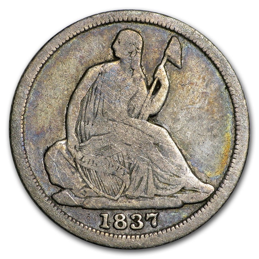 1837 Liberty Seated Half Dime Large Date Good