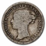 1838-1887 Great Britain Silver 3 Pence Victoria Avg Circ