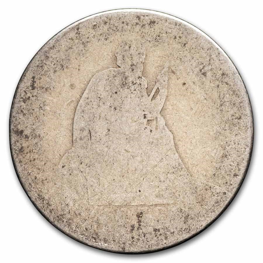 1838-1891 Liberty Seated Quarter Worse Than Cull