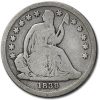1838 Liberty Seated Dime Large Stars VG