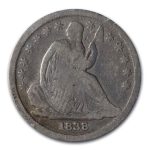 1838 Liberty Seated Dime VG