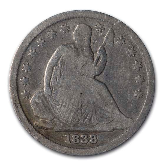 1838 Liberty Seated Dime VG
