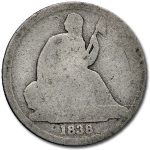 1838-O Liberty Seated Dime AG (No Stars)
