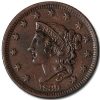 1839 Large Cent Head of 1838 XF