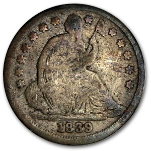 1839 Liberty Seated Half Dime VG
