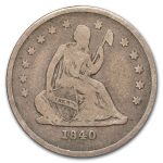1840-O Liberty Seated Quarter No Drapery Fine