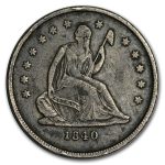 1840-O Liberty Seated Quarter No Drapery XF