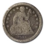 1841 Liberty Seated Dime AG