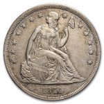 1841 Liberty Seated Dollar AU