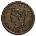 1842 Large Cent Sm Date VG