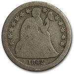 1842 Liberty Seated Dime Good