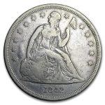 1842 Liberty Seated Dollar VF