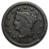 1843 Large Cent Mature Head, Lg Letters VF