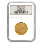 1843-O $10 Liberty Gold Eagle AU-55 NGC