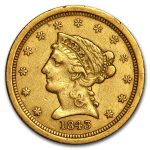 1843-O $2.50 Liberty Gold Quarter Eagle Small Date XF