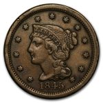 1845 Large Cent XF