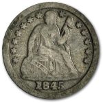 1845 Liberty Seated Dime Fine