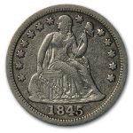 1845 Liberty Seated Dime VG