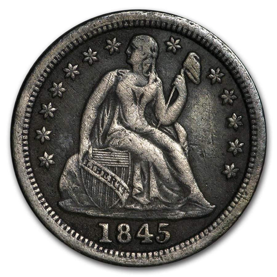 1845 Liberty Seated Dime XF