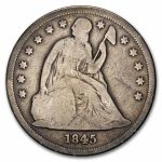 1845 Liberty Seated Dollar VG