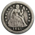 1845-O Liberty Seated Dime Fine