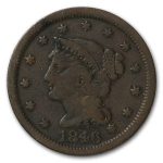 1846 Large Cent Sm Date VF