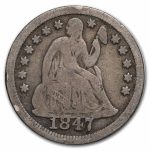 1847 Liberty Seated Dime Fine