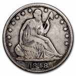 1848 Liberty Seated Half Dollar Fine