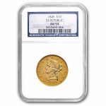 1849 $10 Liberty Gold Eagle AU-53 NGC (SS Republic)