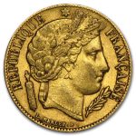 1849-1851 France Gold 20 Francs Early Head Ceres Avg Circ