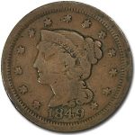 1849 Large Cent VG