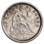 1849 Liberty Seated Half Dime AU