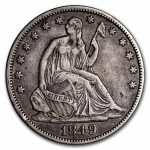 1849 Liberty Seated Half Dollar XF