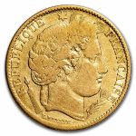 1850-1851 France Gold 10 Francs Ceres Head (BU)