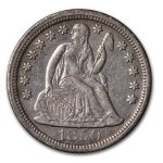 1850 Liberty Seated Dime XF