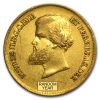 1851-1889 Brazil Gold 10,000 Reis Pedro II Avg Circ (Random)