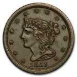 1851 Half Cent AU