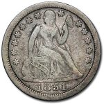 1851 Liberty Seated Dime Fine