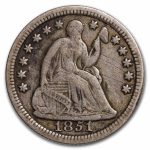 1851 Liberty Seated Half Dime Fine