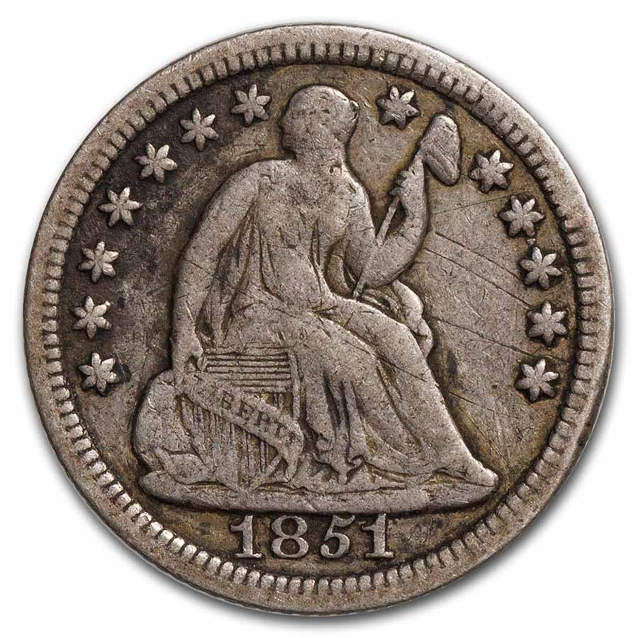 1851 Liberty Seated Half Dime Fine