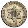 1851-O Three Cent Silver AU
