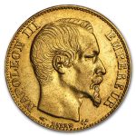 1852-1860 France Gold 20 Francs Napoleon III AU