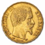 1852-1860 France Gold 20 Francs Napoleon III XF