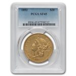 1852 $20 Liberty Gold Double Eagle XF-45 PCGS