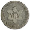 1852 Three Cent Silver Fine