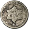 1852 Three Cent Silver Good