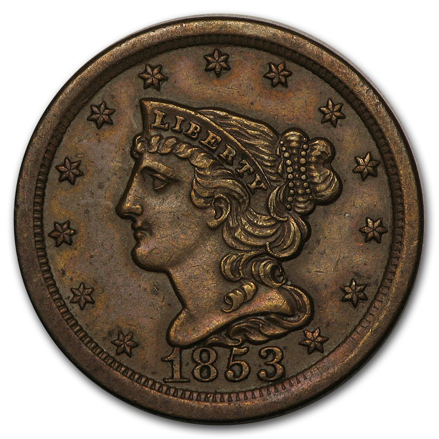 1853 Half Cent AU